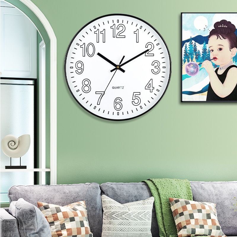 Wall Clock 12 Inch Non-Ticking Silent Modern Simple Style Round Decor Clock Rose Gold Stereoscopic Dial Quartz Wall Clocks for Home/Office/School/Living Room/Bedroom/Kitchen
