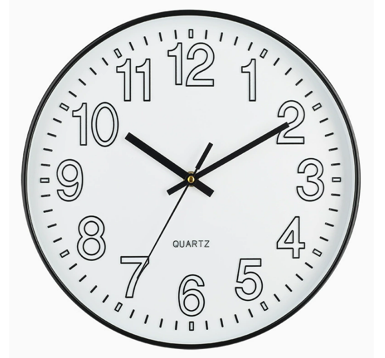 Wall Clock 12 Inch Non-Ticking Silent Modern Simple Style Round Decor Clock Rose Gold Stereoscopic Dial Quartz Wall Clocks for Home/Office/School/Living Room/Bedroom/Kitchen