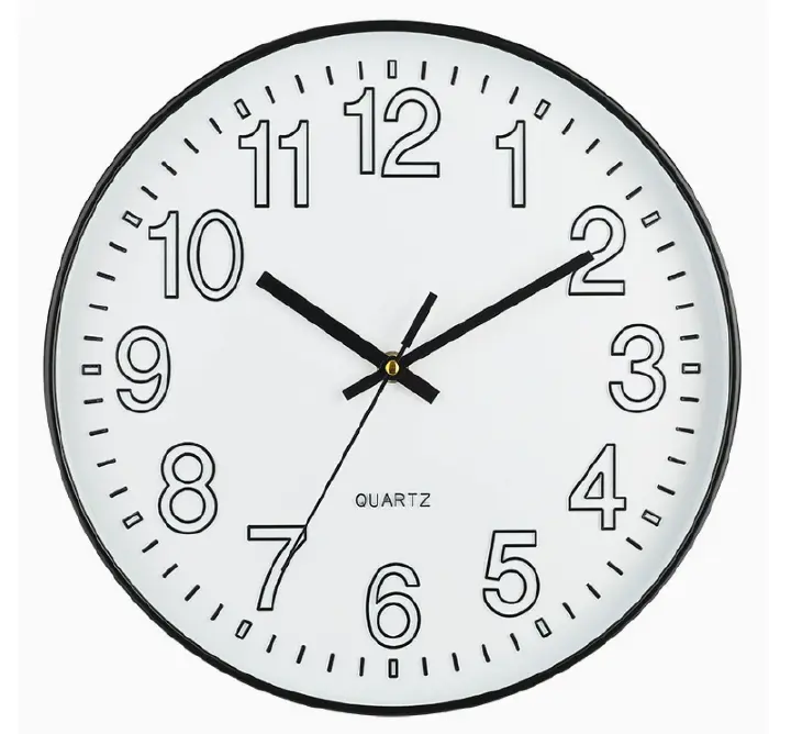 Wall Clock 12 Inch Non-Ticking Silent Modern Simple Style Round Decor Clock Rose Gold Stereoscopic Dial Quartz Wall Clocks for Home/Office/School/Living Room/Bedroom/Kitchen
