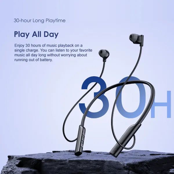 [OFFER]Oraimo Necklace Lite Wireless Earphones – Call Vibration, Neckband Bluetooth Headset, Deep Bass, Long Battery for Sports & Work
