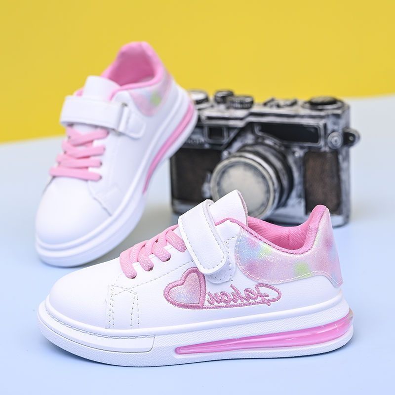 ASSKLO Kid Shoe Girl Small White Shoes New Leather Single Shoes Versatile Sneakers Shoe Fashion Soft Soled Casual Shoes