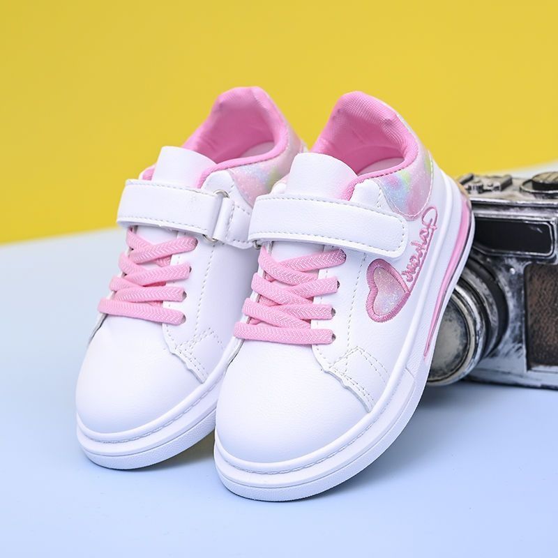 ASSKLO Kid Shoe Girl Small White Shoes New Leather Single Shoes Versatile Sneakers Shoe Fashion Soft Soled Casual Shoes