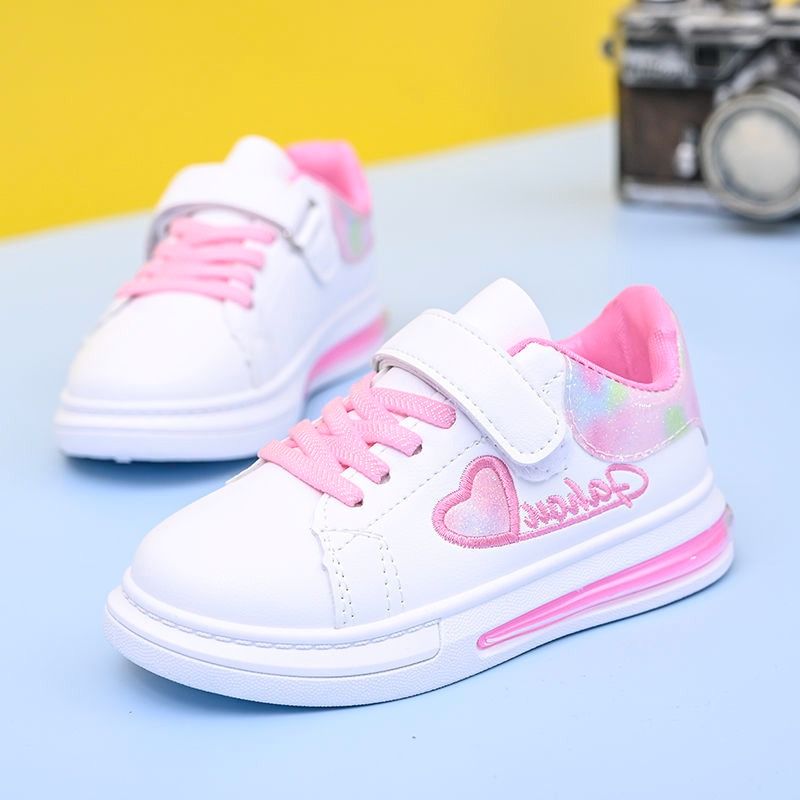 ASSKLO Kid Shoe Girl Small White Shoes New Leather Single Shoes Versatile Sneakers Shoe Fashion Soft Soled Casual Shoes