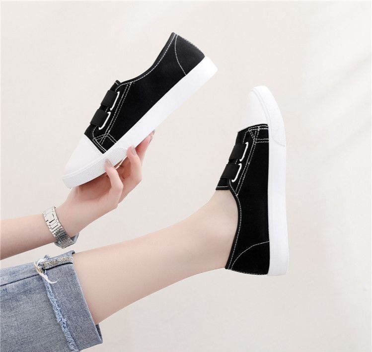ASSKLO canvas shoes flat shoes women's shoes ladies shoes reathable board shoes low-top trendy slip resistant student pregnant woman nurse flats shoes Versatile sneakers fashion gifts