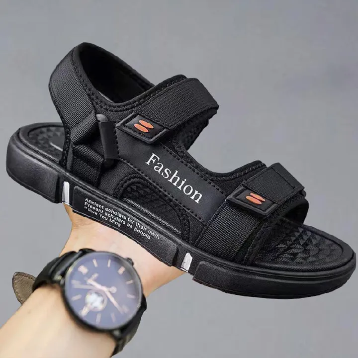 ASSKLO Large Size Men's sandals New fashion summer men's wear-resistant non-slip anti-odor driving shoes can soak couple beach shoes
