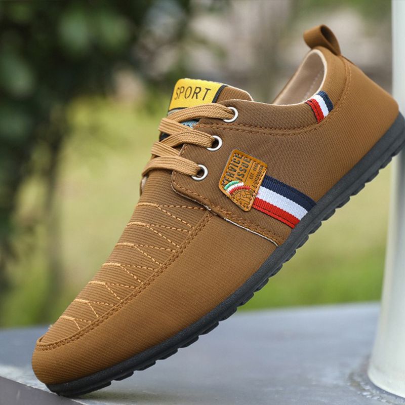 ASSKLO New Men's Bean Shoes flat loafers Low Top Versatile Casual Shoes Tooling Canvas Boys' Shoes Breathable comfortable Sneakers Basketball Shoes Run Sports Men's Trendy Casual Shoes Male Work Shoes