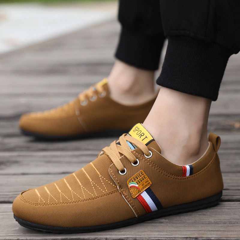ASSKLO New Men's Bean Shoes flat loafers Low Top Versatile Casual Shoes Tooling Canvas Boys' Shoes Breathable comfortable Sneakers Basketball Shoes Run Sports Men's Trendy Casual Shoes Male Work Shoes