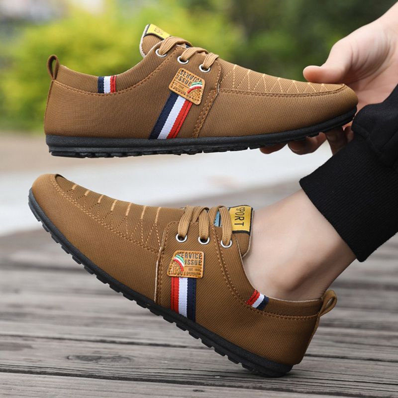 ASSKLO New Men's Bean Shoes flat loafers Low Top Versatile Casual Shoes Tooling Canvas Boys' Shoes Breathable comfortable Sneakers Basketball Shoes Run Sports Men's Trendy Casual Shoes Male Work Shoes