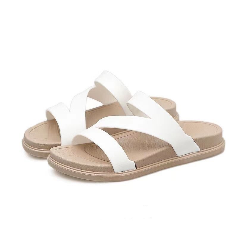 ASSKLO Ladies Slippers Beach Shoes Fashion Outer Wear Casual All-match Student Sandals and Slippers Slippers