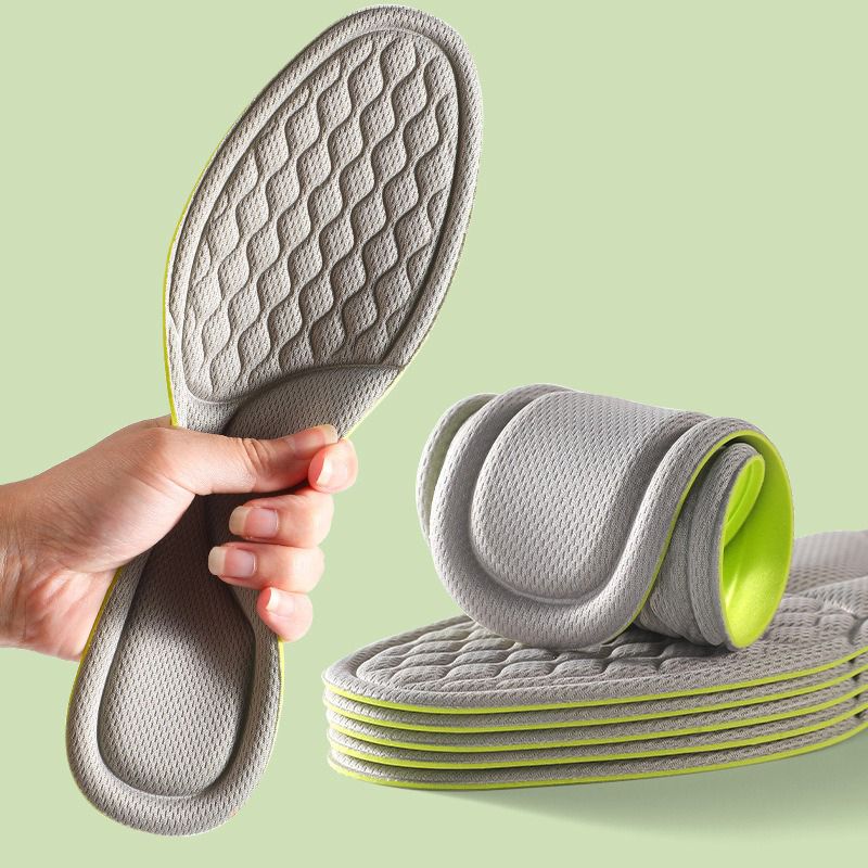 Foot Acupressure Insole Men Women Soft Breathable Sports Cushion Inserts Sweat-absorbing Deodorant Orthopedic Shoe Sole Rebound long-lasting non tiring arch insole