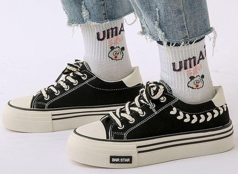 NEW women's shoes casual Canvas Shoes Thick Sole Footwear Chunky heels board shoes flat running shoes height increasing shoes sport Sneakers Outdoor trainers Female Ladies shoes breathable elevator