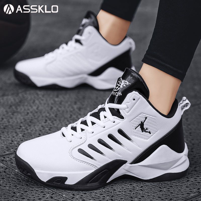 ASSKLO Couple basketball shoes, combat boots, men's high top sneakers, girls' casual running shoes, unisex sneakers