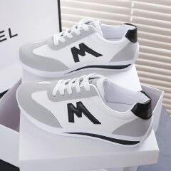 ASSKLO Women Casual Shoes Round Head Deep Mouth Light Sneakers Sports Shoes Board Shoes Versatile Casual Designer Shoes Tennis Shoe Outdoor lightweight Breathable Sneakers Walking shoes white black