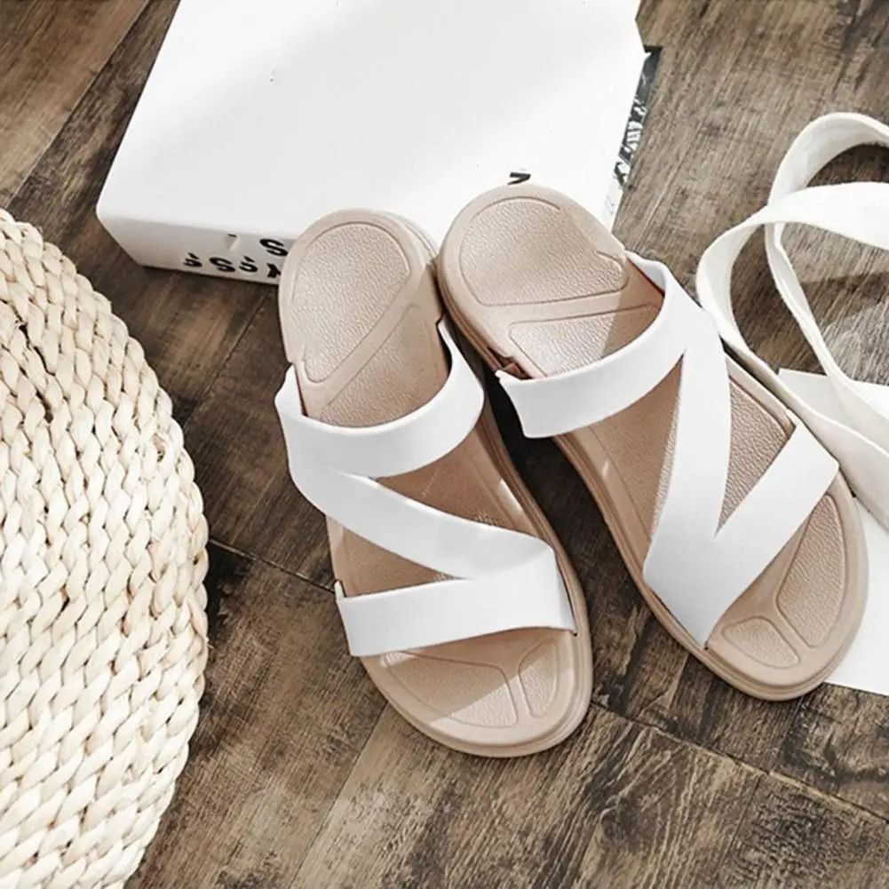 ASSKLO Ladies Slippers Beach Shoes Fashion Outer Wear Casual All-match Student Sandals and Slippers Slippers