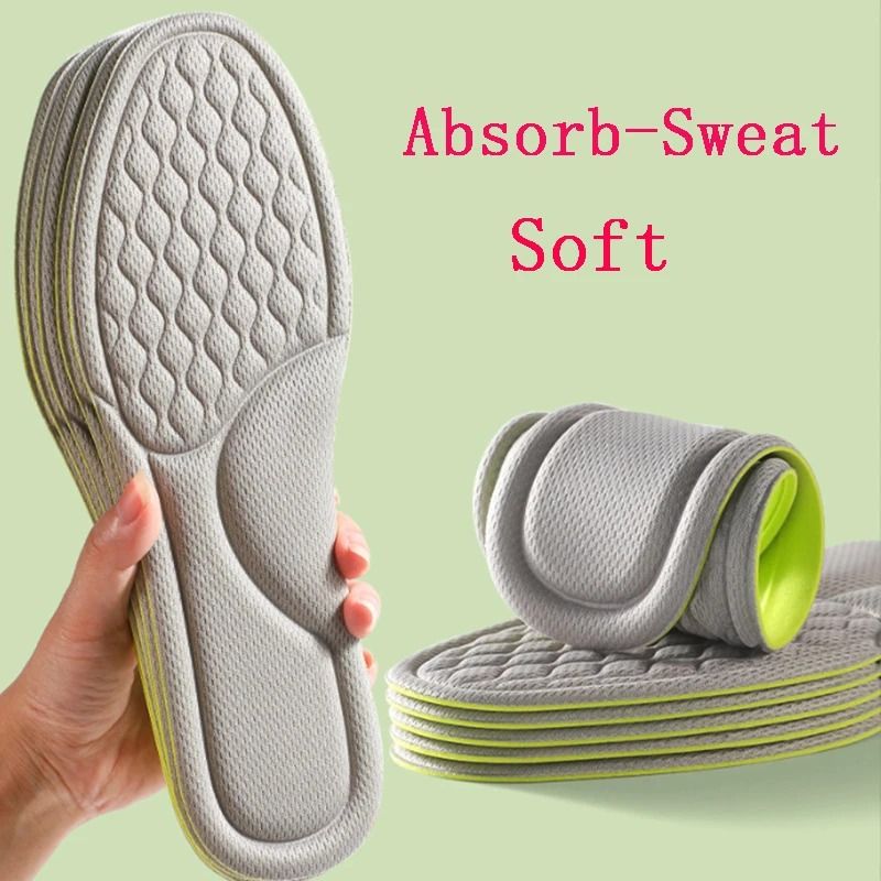 Foot Acupressure Insole Men Women Soft Breathable Sports Cushion Inserts Sweat-absorbing Deodorant Orthopedic Shoe Sole Rebound long-lasting non tiring arch insole