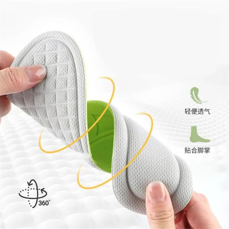 Foot Acupressure Insole Men Women Soft Breathable Sports Cushion Inserts Sweat-absorbing Deodorant Orthopedic Shoe Sole Rebound long-lasting non tiring arch insole