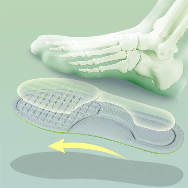 Foot Acupressure Insole Men Women Soft Breathable Sports Cushion Inserts Sweat-absorbing Deodorant Orthopedic Shoe Sole Rebound long-lasting non tiring arch insole