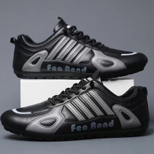 ASSKLO New PU Leather Shoes trendy genuine versatile wear-resistant breathable board shoes MensTrendy Sport Sneaker Lace Up Footwear military training soft soled sports and leisure shoes foot pedals