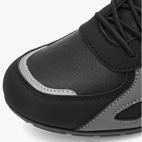 ASSKLO New PU Leather Shoes trendy genuine versatile wear-resistant breathable board shoes MensTrendy Sport Sneaker Lace Up Footwear military training soft soled sports and leisure shoes foot pedals