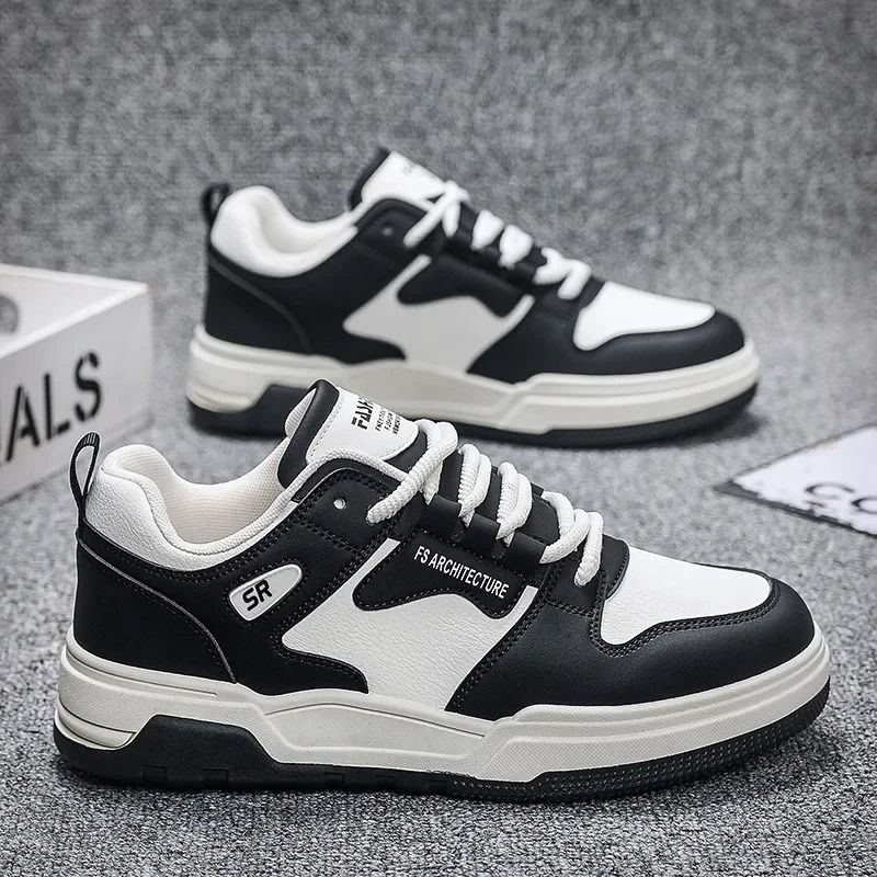 ASSKLO 2025 NEW Trendy Men's Sneakers Men's Shoes Versatile Casual Shoes Flats PU leather Rubber Thick Soled Shoes Sports Shoes Outdoor Tennis Shoes Male Footwear Men's Skateboarding Shoes Board Shoes