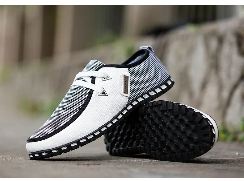 Men's Fashion Casual Shoes Men's Sneakers Rubber Flats Leather Canvas Shoes Slip On Shoes Men's Leather Shoes Lazy Shoes Male Shoe Tide Business Men's Shoes male canvas shoes man sneakers comfortable