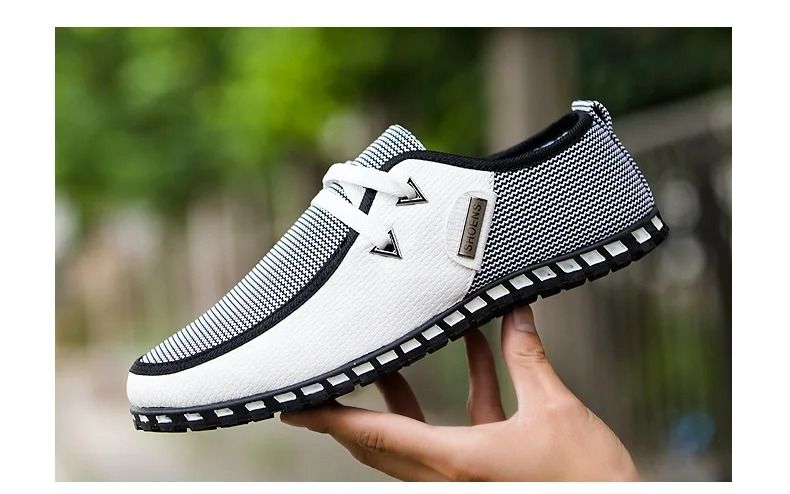 Men's Fashion Casual Shoes Men's Sneakers Rubber Flats Leather Canvas Shoes Slip On Shoes Men's Leather Shoes Lazy Shoes Male Shoe Tide Business Men's Shoes male canvas shoes man sneakers comfortable