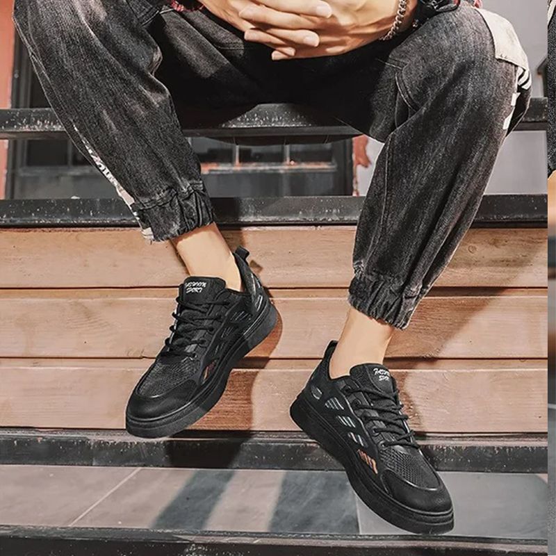 2025 New Trendy Style Sports Flat Shoes Men's Breathable Casual Low-Top Mesh Sneakers Versatile Comfortable Rubber Outsole Men's Footwear Breathable EVA Leather Mesh Casual Work Shoes Unisex Slip-On