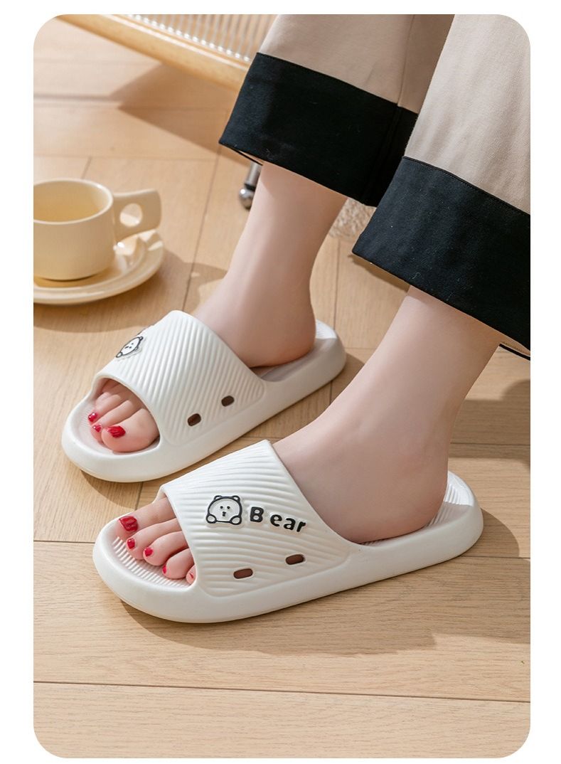 ASSKLO Fashion Women's Slippers EVA Soft Bottom Sandals Slip-On Slippers Non-slip Ladies Slippers Home Use Bathroom Anti-Slip No Odor Footwear Outdoor Couples Sandals Female Beach Wear Female Slippers