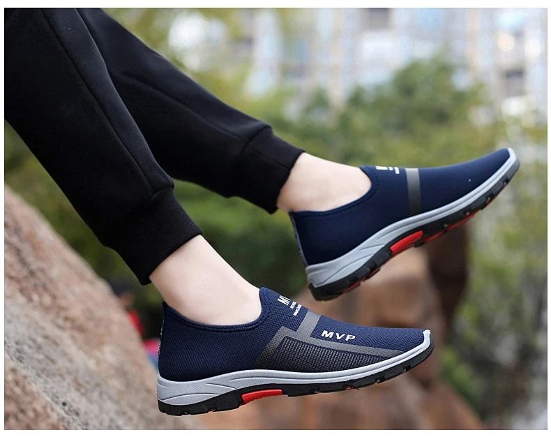 ASSKLO New Men Shoes Mens Loafers Anti foot odor shoes Breathable Sneakers Mesh Lightweight Walking Shoes Man Slip on Casual Shoe Sneakers Leisure Walking Flats Male Loafers sports Shoes canvas shoes