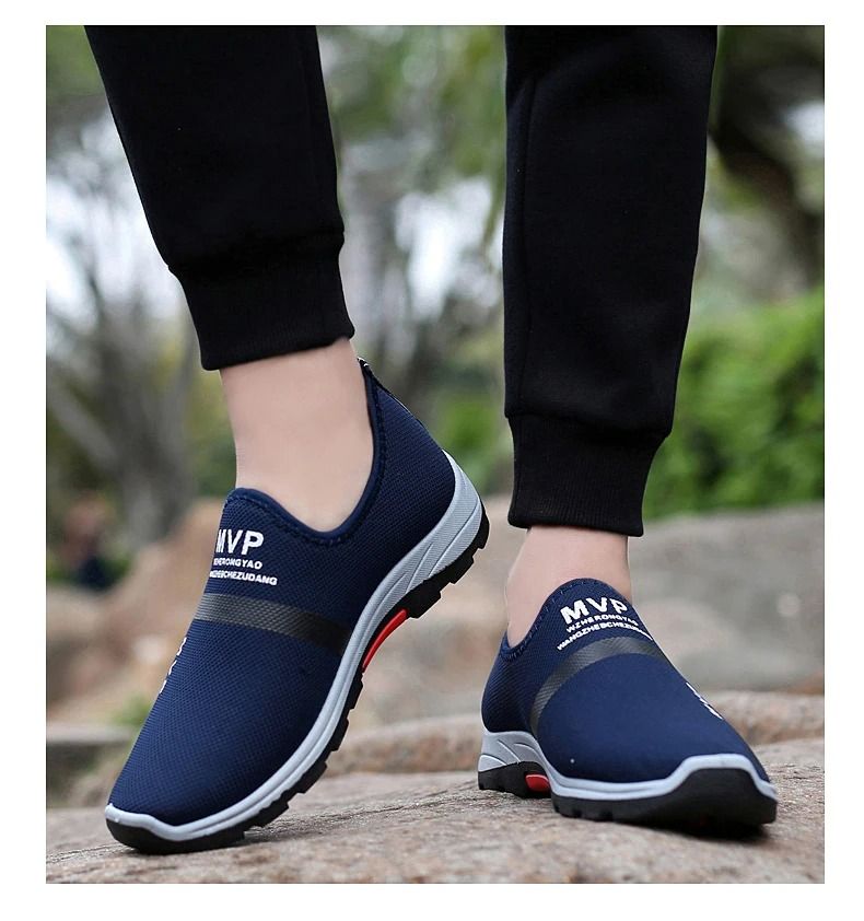 ASSKLO New Men Shoes Mens Loafers Anti foot odor shoes Breathable Sneakers Mesh Lightweight Walking Shoes Man Slip on Casual Shoe Sneakers Leisure Walking Flats Male Loafers sports Shoes canvas shoes