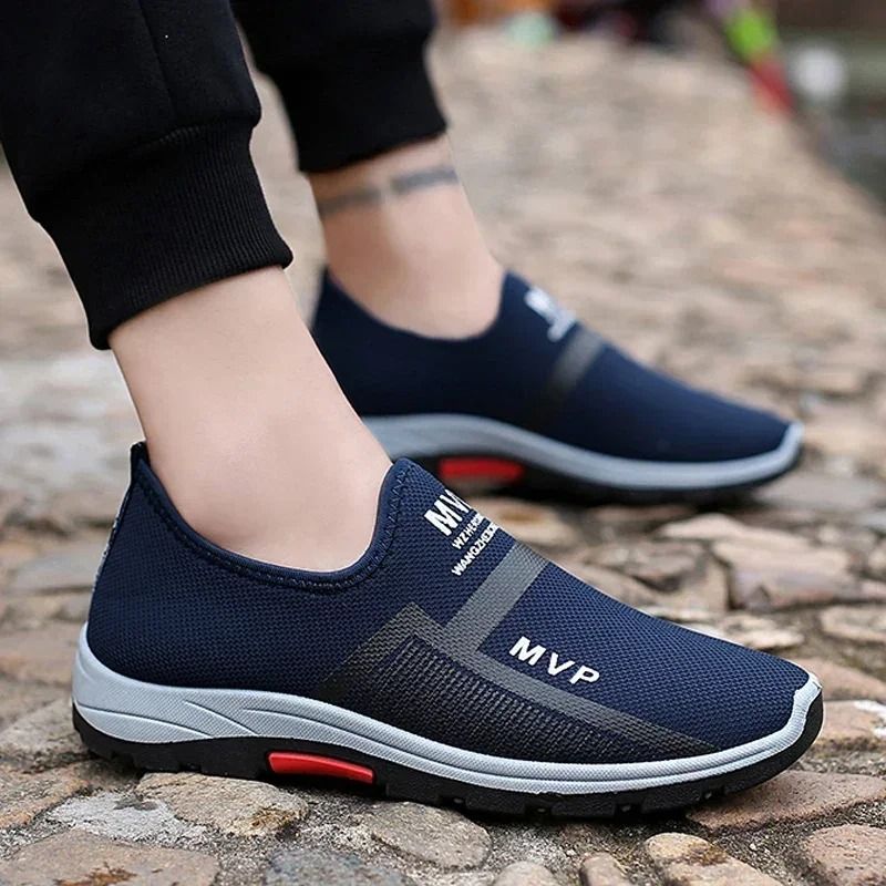 ASSKLO New Men Shoes Mens Loafers Anti foot odor shoes Breathable Sneakers Mesh Lightweight Walking Shoes Man Slip on Casual Shoe Sneakers Leisure Walking Flats Male Loafers sports Shoes canvas shoes