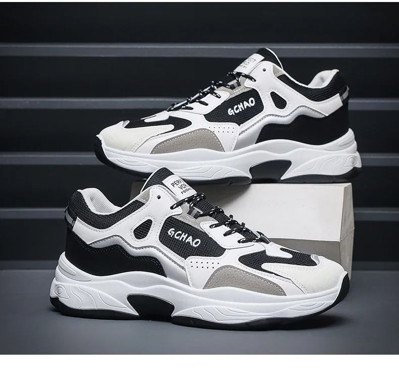 ASSKLO New Men's Sneakers Casual Sports Shoes Running Shoes Athletic Mesh Breathable Anti Odor Outdoor Rubber Outsole Thick Sole Height Increasing Non-Slip Walking Driving Boy's Shoes Students Flats