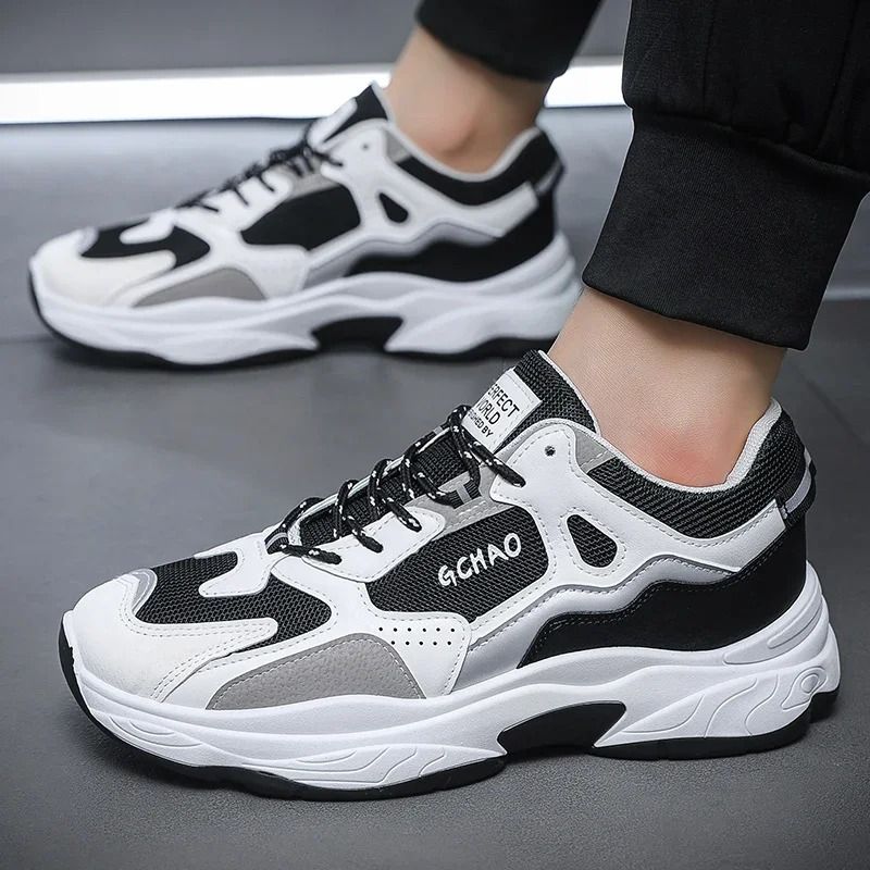 ASSKLO New Men's Sneakers Casual Sports Shoes Running Shoes Athletic Mesh Breathable Anti Odor Outdoor Rubber Outsole Thick Sole Height Increasing Non-Slip Walking Driving Boy's Shoes Students Flats