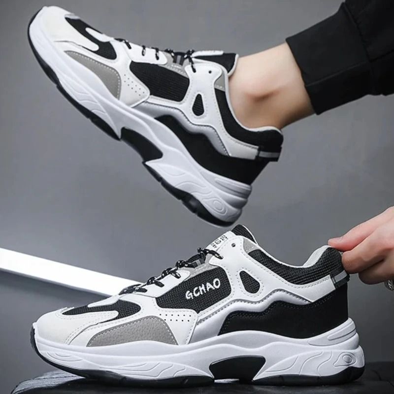 ASSKLO New Men's Sneakers Casual Sports Shoes Running Shoes Athletic Mesh Breathable Anti Odor Outdoor Rubber Outsole Thick Sole Height Increasing Non-Slip Walking Driving Boy's Shoes Students Flats