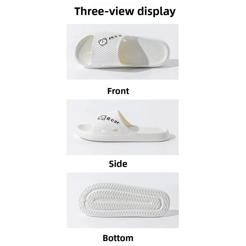 ASSKLO Fashion Women's Slippers EVA Soft Bottom Sandals Slip-On Slippers Non-slip Ladies Slippers Home Use Bathroom Anti-Slip No Odor Footwear Outdoor Couples Sandals Female Beach Wear Female Slippers