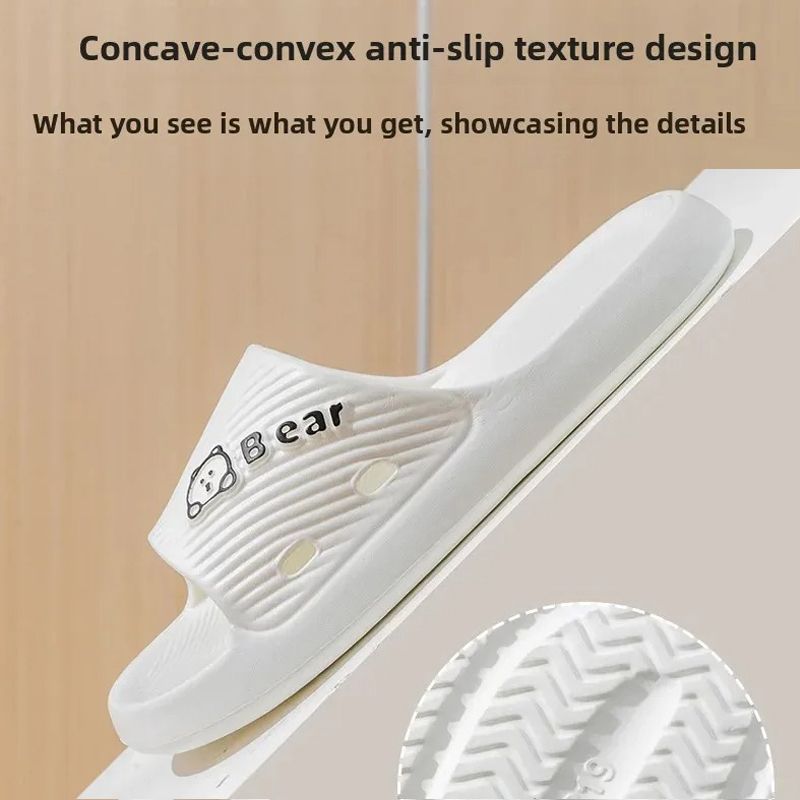 ASSKLO Fashion Women's Slippers EVA Soft Bottom Sandals Slip-On Slippers Non-slip Ladies Slippers Home Use Bathroom Anti-Slip No Odor Footwear Outdoor Couples Sandals Female Beach Wear Female Slippers