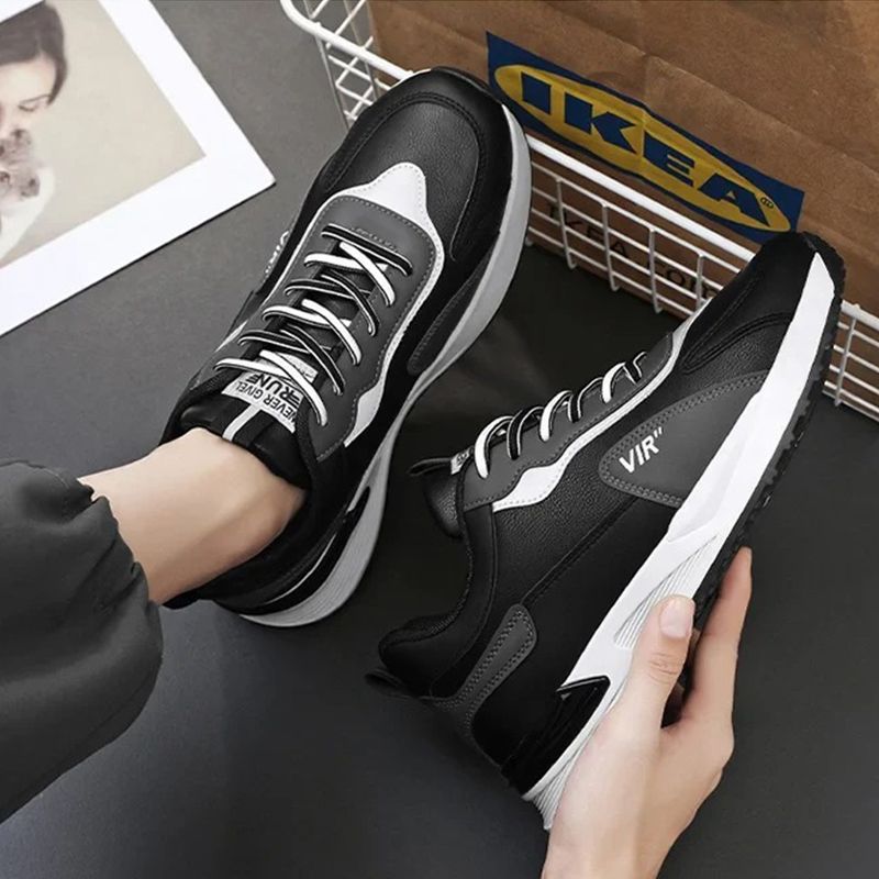 ASSKLO Men's Shoes New Breathable Comfortable Footwear for Men Trendy Versatile Thick-Soled Shoes Casual Running  Simple  Low Top Fashion Sneakers