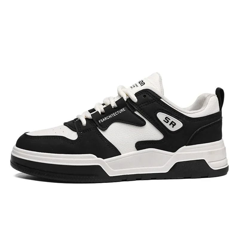 ASSKLO Fashion Men's Sneakers Men's Board Shoes Soft Leather Sneakers Men's Casual Shoes Outdoor Non Slip Lace Up Sneakers Stylish Sports Shoes Running Shoes Walking Shoes Comfortable Breathable