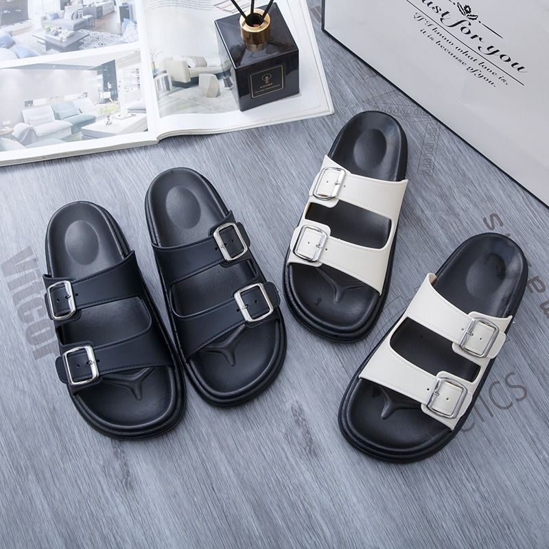 ASSKLO Fashion Slippers comfortable Open Sandals Women's Summer Slides Birkenstock Opens Rubber Sole New Sandals and Slippers Women's Sandals Adult Beach Open Shoes Non-slip Open-toe Generic Sandals