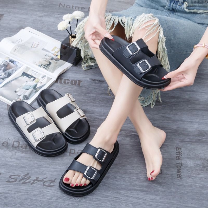 ASSKLO Fashion Slippers comfortable Open Sandals Women's Summer Slides Birkenstock Opens Rubber Sole New Sandals and Slippers Women's Sandals Adult Beach Open Shoes Non-slip Open-toe Generic Sandals