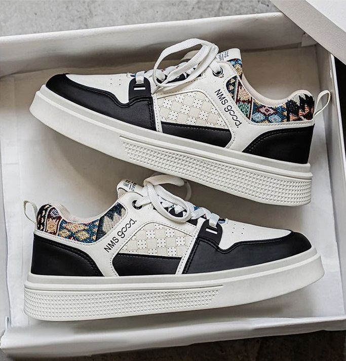 ASSKLO New Arrivals Men's Fashion Breathable Sneakers Leisure Board Shoes Flat shoes Little White Shoes Versatile Thick Sole Sports Shoes Casual Shoes Trendy Shoes Running Shoes Athletic Outdoor