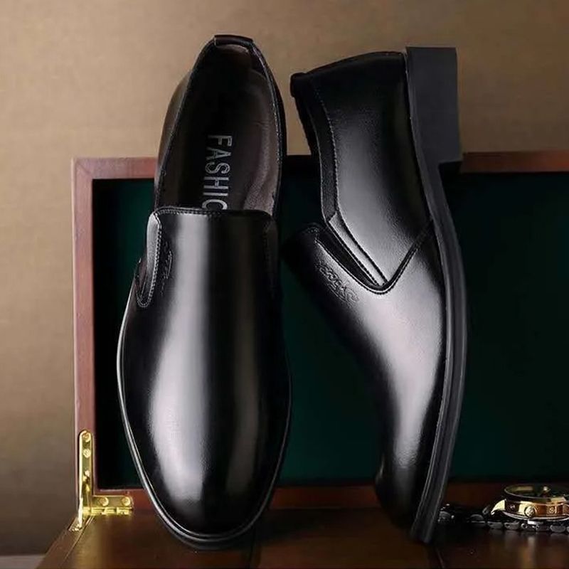 ASSKLO Men's Leather Shoes Fashion Casual Shoes Loafers Male Shoes Slip-Ons Shoes Business Shoes  Breathable Dress Shoes Pointed Toe Formal Shoes Rubber Sole PU Leather Man Pointed Boy Formal Office