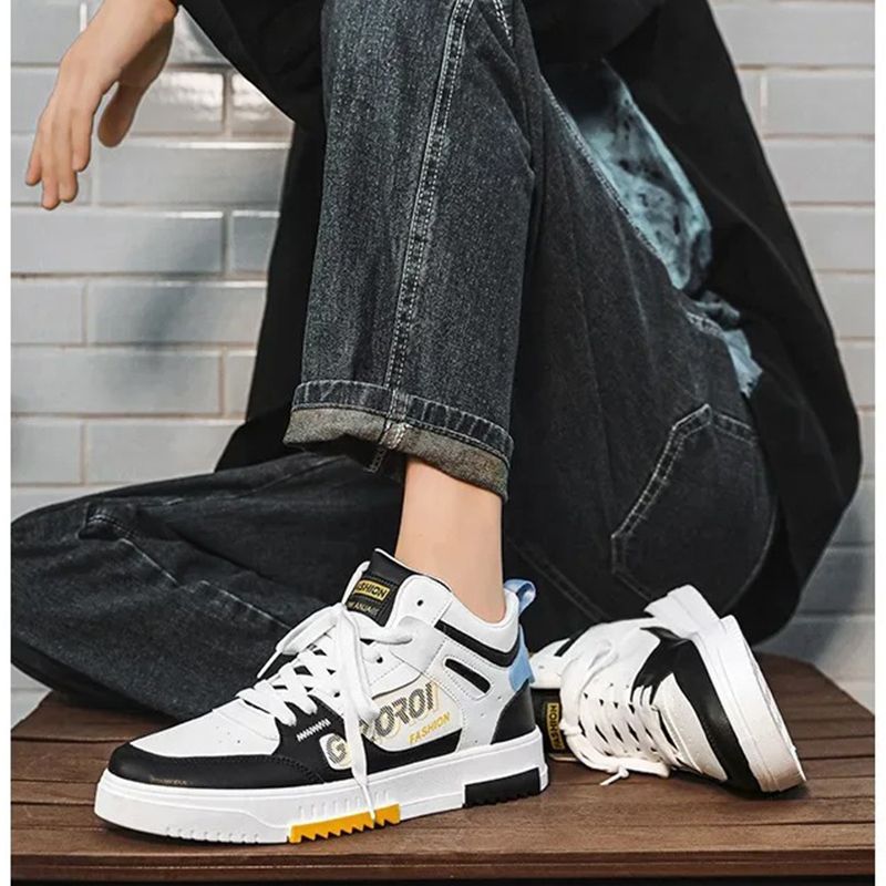 ASSKLO  NEW Fashion Sneakers Men's Shoes Men Sport Shoes Lace up High Top Basketball Shoes Versatile Thick Sole Sports and Casual Board Shoes Flats Athletic Outdoor Breathable Outdoor Running Shoes