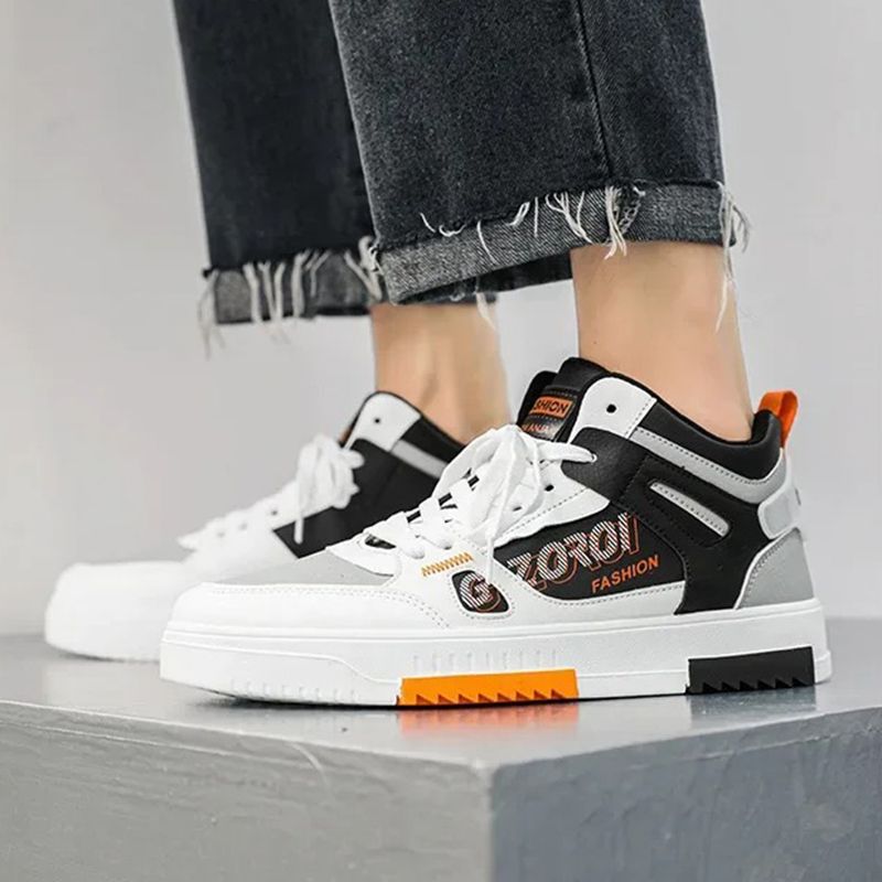 ASSKLO  NEW Fashion Sneakers Men's Shoes Men Sport Shoes Lace up High Top Basketball Shoes Versatile Thick Sole Sports and Casual Board Shoes Flats Athletic Outdoor Breathable Outdoor Running Shoes