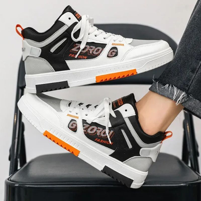 ASSKLO  NEW Fashion Sneakers Men's Shoes Men Sport Shoes Lace up High Top Basketball Shoes Versatile Thick Sole Sports and Casual Board Shoes Flats Athletic Outdoor Breathable Outdoor Running Shoes