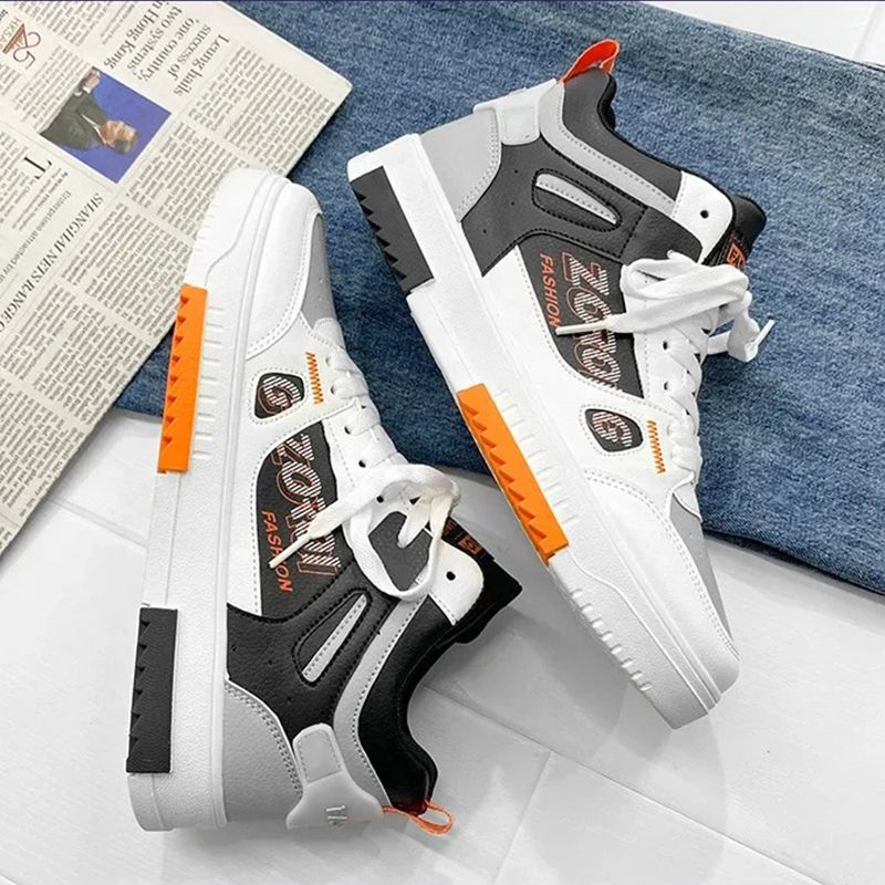 ASSKLO  NEW Fashion Sneakers Men's Shoes Men Sport Shoes Lace up High Top Basketball Shoes Versatile Thick Sole Sports and Casual Board Shoes Flats Athletic Outdoor Breathable Outdoor Running Shoes