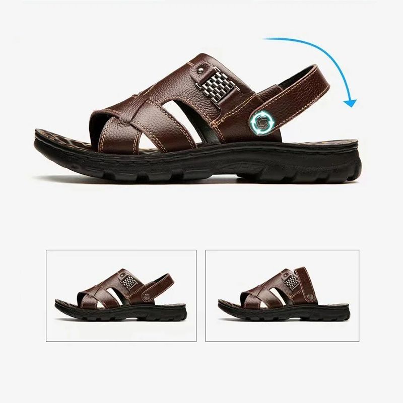 ASSKLO Fashion Men's Shoes sandals Slippers Open Shoes Men Beach Sandals Outdoor Waterproof and non-slip soft-soled driving beach shoes dual-purpose men's sandals and slippers Sandals Household Shoes