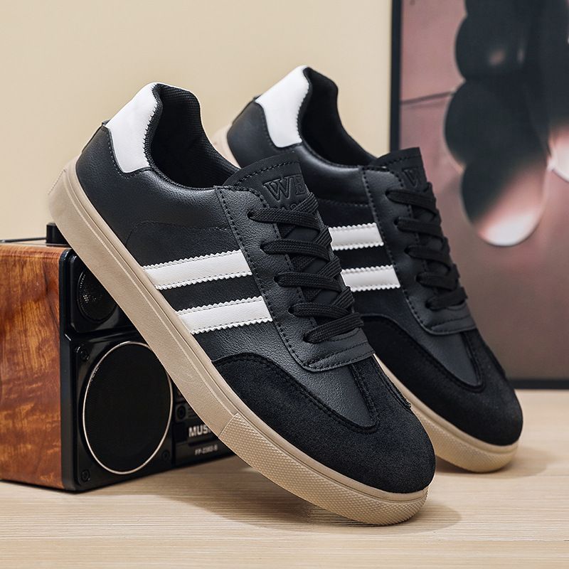 ASSKLO Fashion Men Shoes Sneakers German Trainer Casual Shoes Jogging Trainers Lace-Up Breathable Sport Shoes Running Sneakers Round Toe Flats Comfortable Walking Shoes Durable Leather Rubber Soles