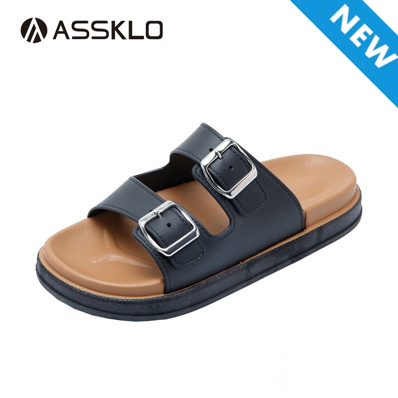 ASSKLO Fashion Slippers comfortable Open Sandals Women's Summer Slides Birkenstock Opens Rubber Sole New Sandals and Slippers Women's Sandals Adult Beach Open Shoes Non-slip Open-toe Generic Sandals