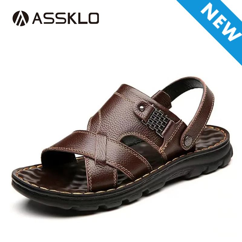 ASSKLO Fashion Men's Shoes sandals Slippers Open Shoes Men Beach Sandals Outdoor Waterproof and non-slip soft-soled driving beach shoes dual-purpose men's sandals and slippers Sandals Household Shoes